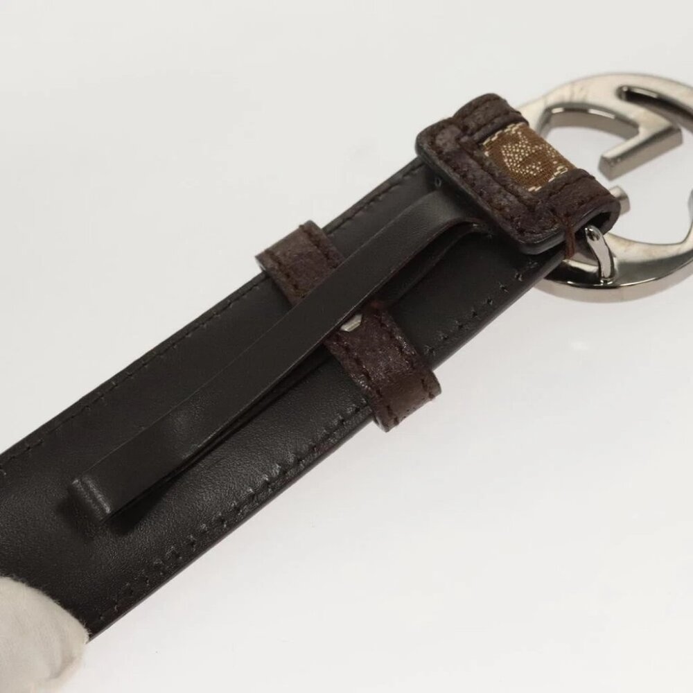 Gucci Gg Canvas Interlocking Belt 33.5"" Beige Br… - image 7